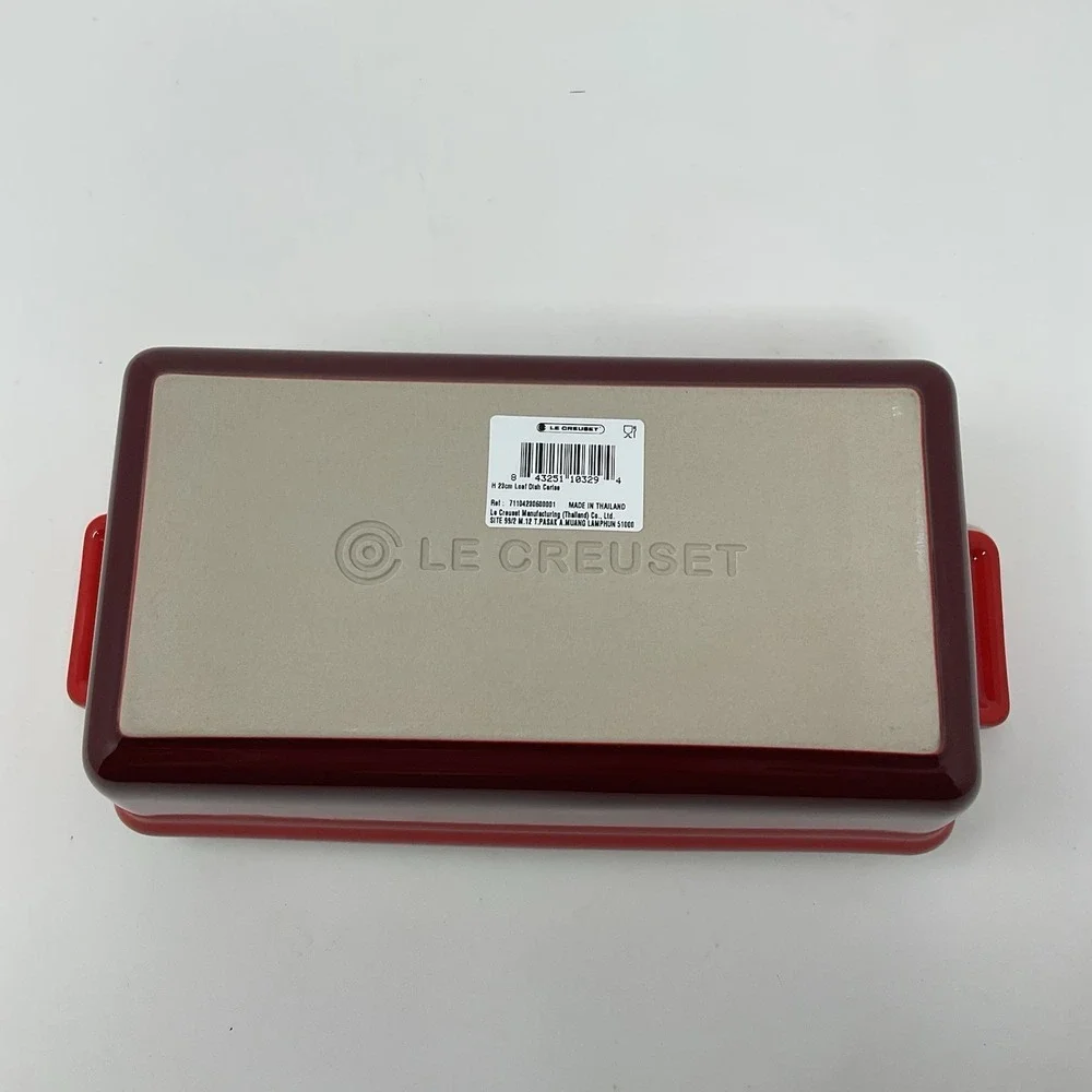 Le Creuset Stoneware Heritage Loaf Pan Cerise Red New In Box